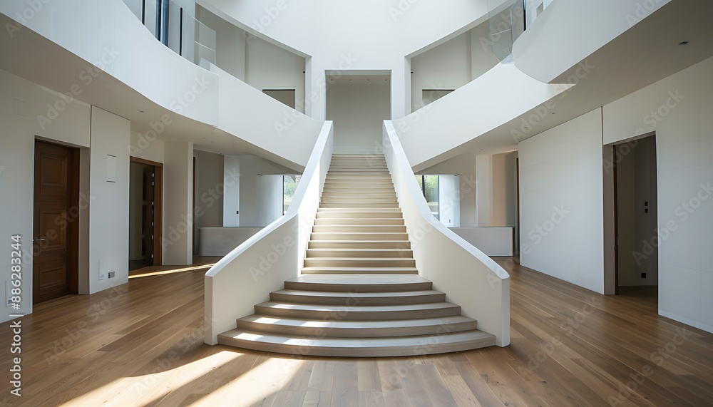 Modern Staircase in a Luxurious Home Modern Staircase in a Luxurious Home