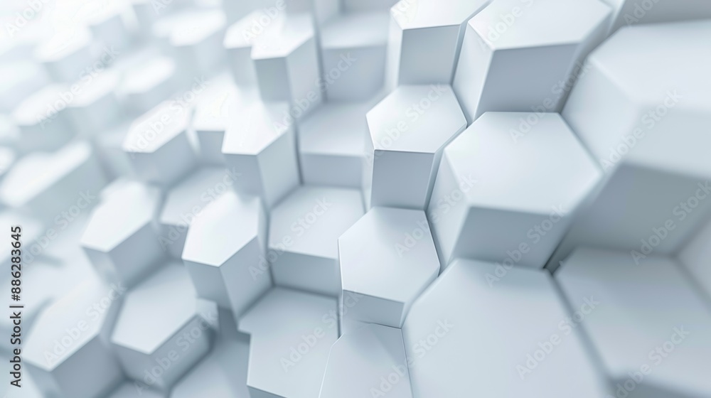 A modern banner design with a hexagon pattern on a white background A modern banner design with a hexagon pattern on a white background