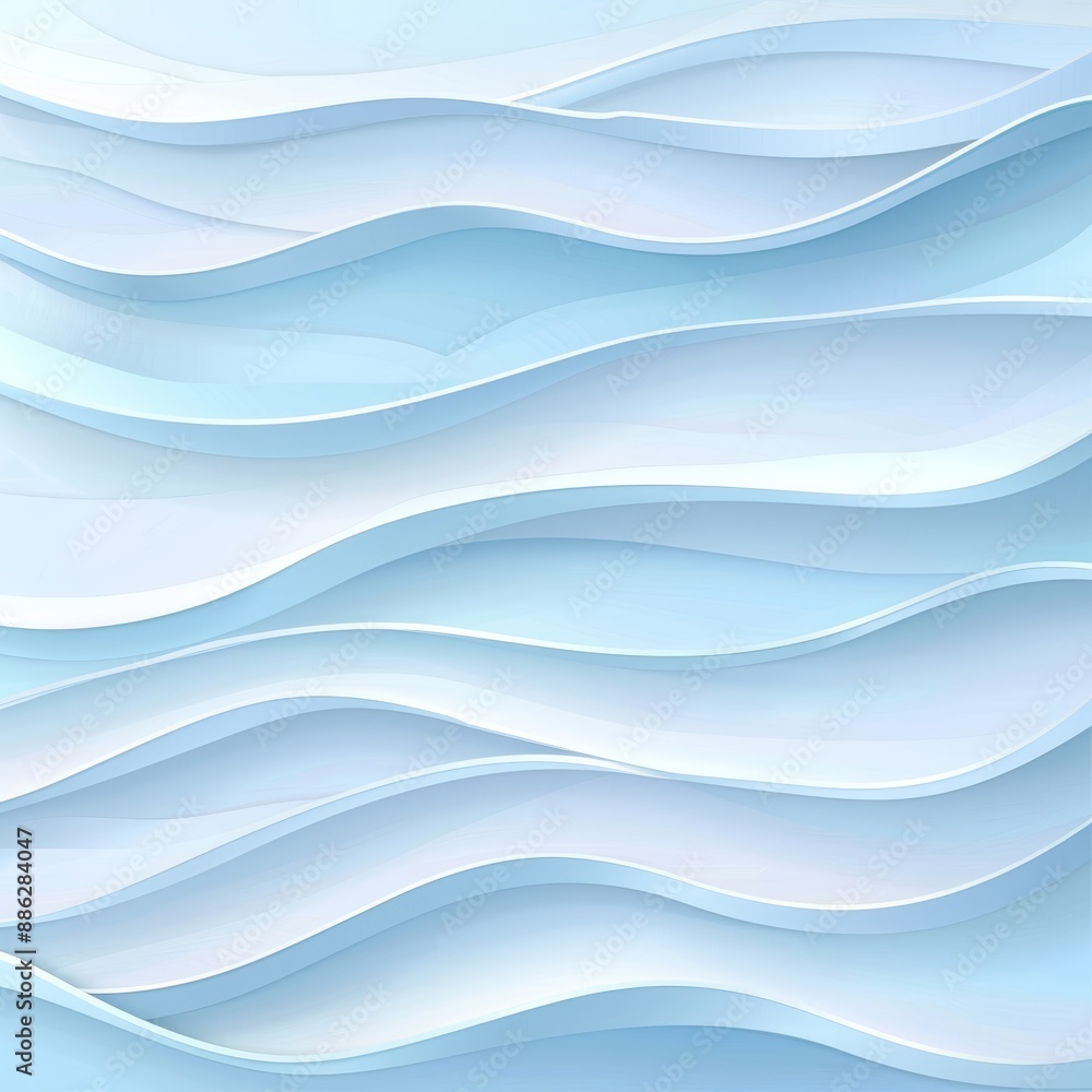 Abstract Pattern With 3D Wavy Lines, Background With Smooth Shapes, Minimalistic Design Abstract Pattern With 3D Wavy Lines, Background With Smooth Shapes, Minimalistic Design