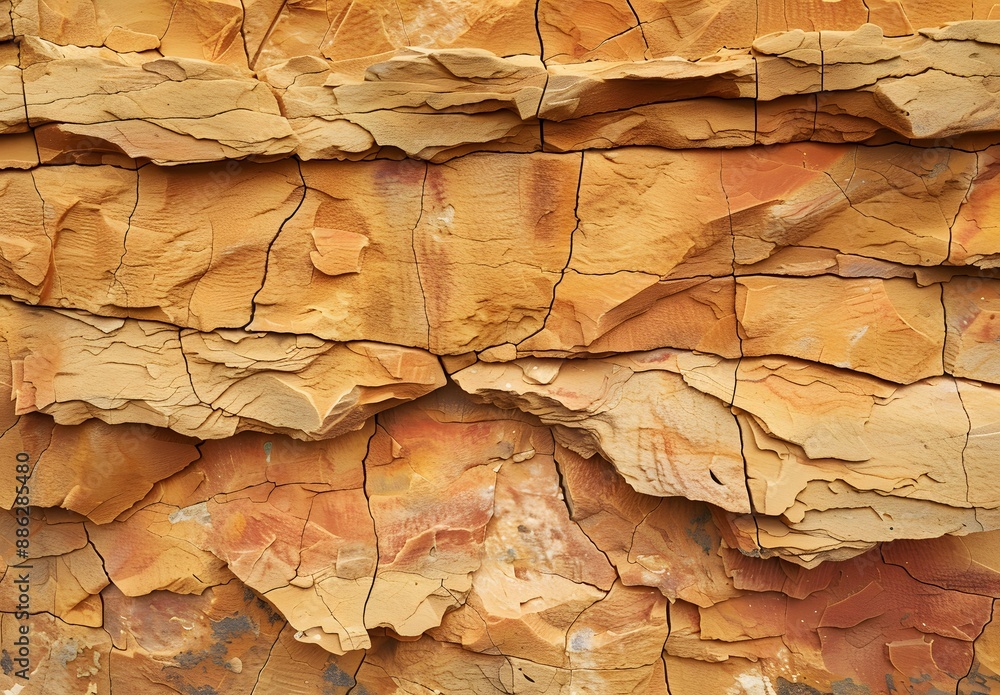 Close-Up of Cracked Sandstone Wall Texture Close-Up of Cracked Sandstone Wall Texture