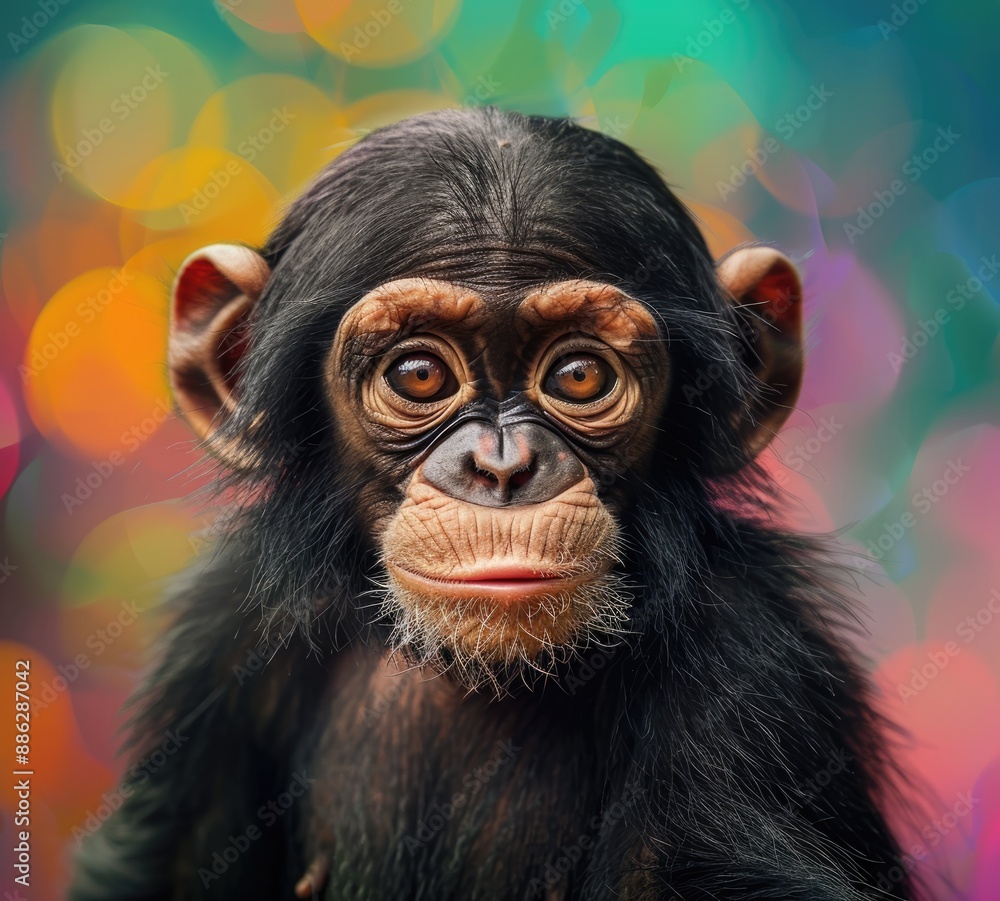 Portrait of a Curious Chimpanzee Portrait of a Curious Chimpanzee