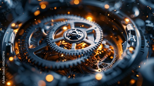 Wallpaper Mural 65. Abstract clockwork mechanism representing automated marketing processes Torontodigital.ca