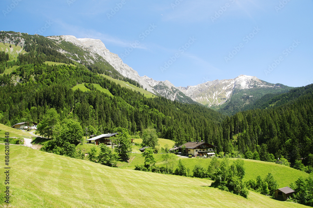 A path through Berchtesgaden National park from Ramsau to Weissbach bei Lofer A path through Berchtesgaden National park from Ramsau to Weissbach bei Lofer