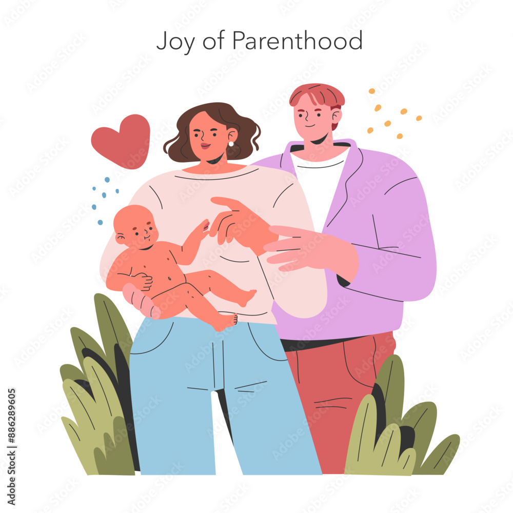 Test Tube Babies. Flat Vector Illustration Test Tube Babies. Flat Vector Illustration
