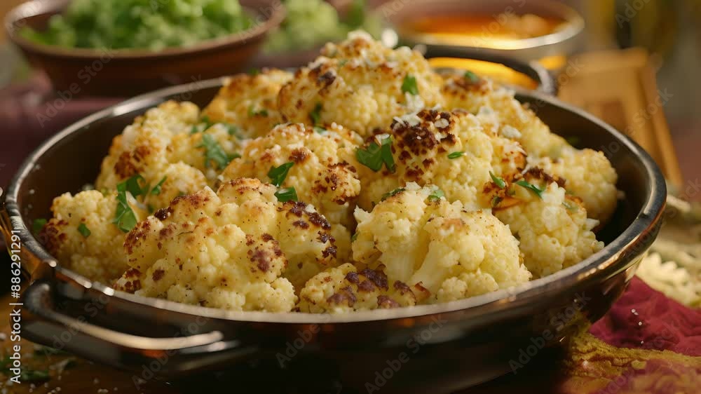 Rich bold flavors of charred cauliflower enhanced by a touch of wood smoke and a sprinkle of sea salt Rich bold flavors of charred cauliflower enhanced by a touch of wood smoke and a sprinkle of sea salt