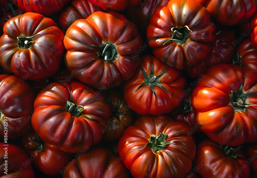 Closeup of Fresh Red Ripe Tomatoes Closeup of Fresh Red Ripe Tomatoes