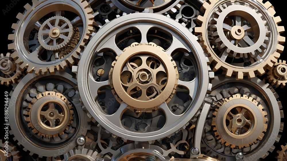 Fototapeta premium A conceptual image of kidneys with gears and filters, representing efficiency and filtration in the context of medical innovation