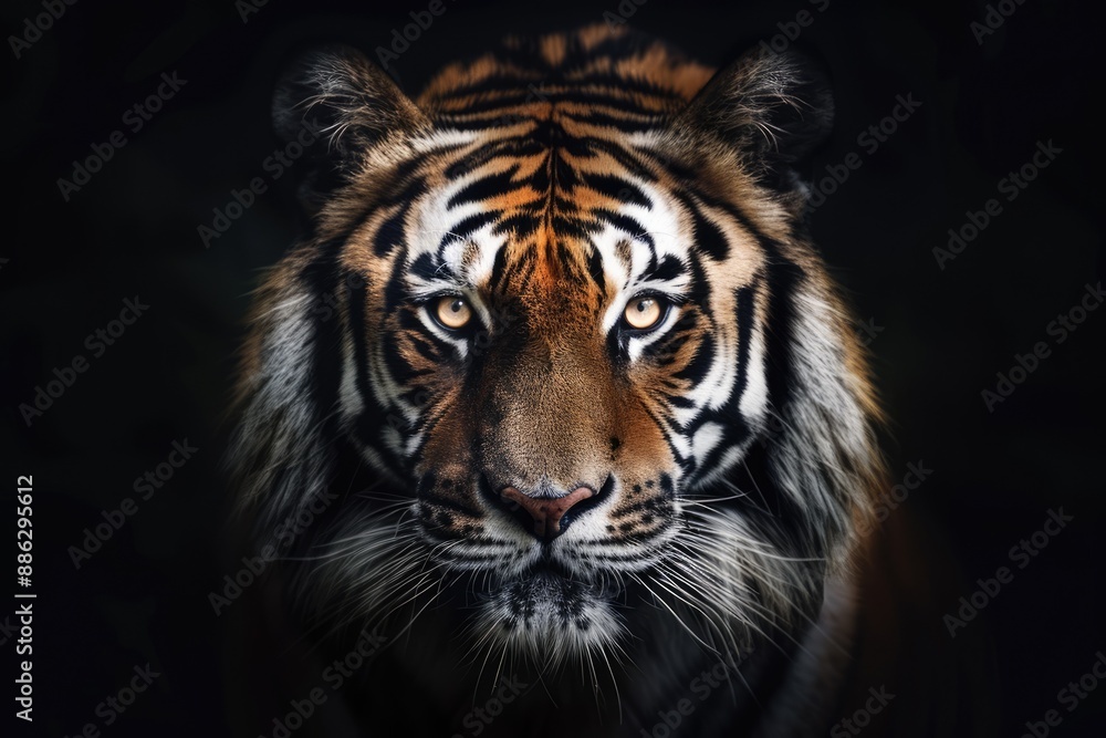 Fototapeta premium Close-Up Portrait of a Majestic Tiger