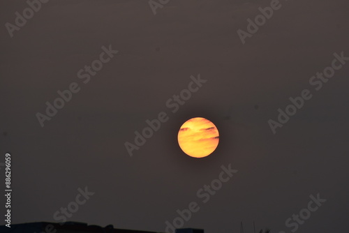 sunset in the evening clouds