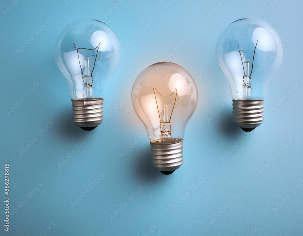 Creativity and Invention Symbolized by a Lightbulb Creativity and Invention Symbolized by a Lightbulb