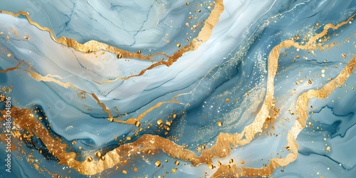 Elegant Marble Background with Luxurious Golden Veins for Premium Product Presentation