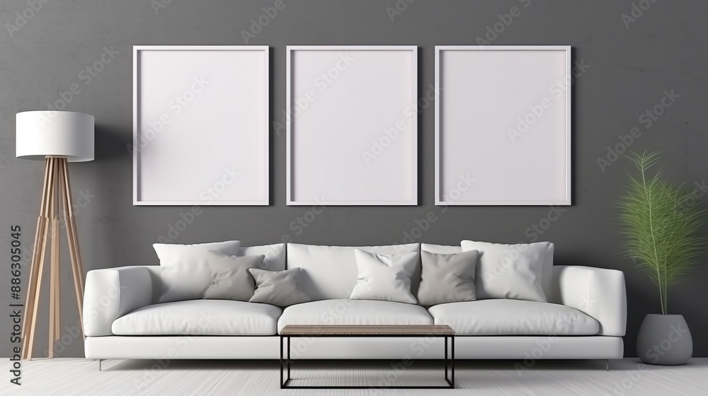 Minimalist Living Room with a Touch of Nature Minimalist Living Room with a Touch of Nature