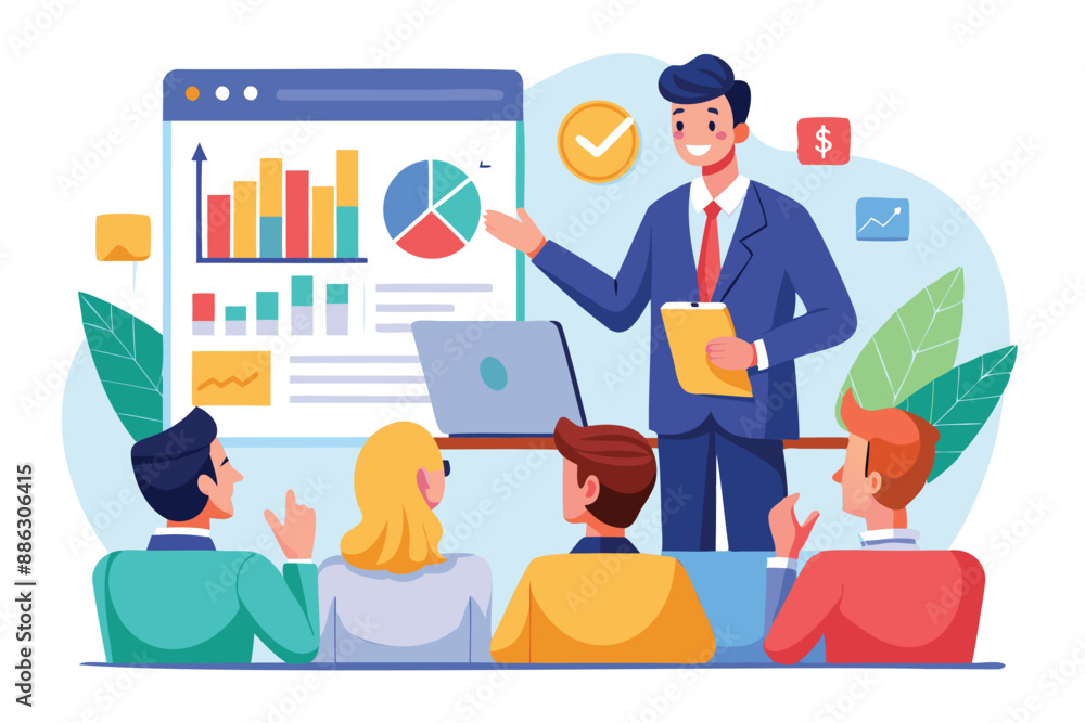 Dynamic Business Presentation: Professional Speaker Shares Work Progress and Investment Portfolio Analysis Dynamic Business Presentation: Professional Speaker Shares Work Progress and Investment Portfolio Analysis