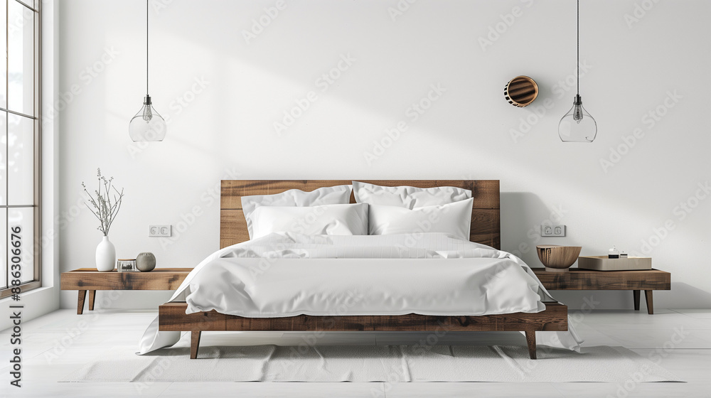 white bed in a room with white bedding white bed in a room with white bedding