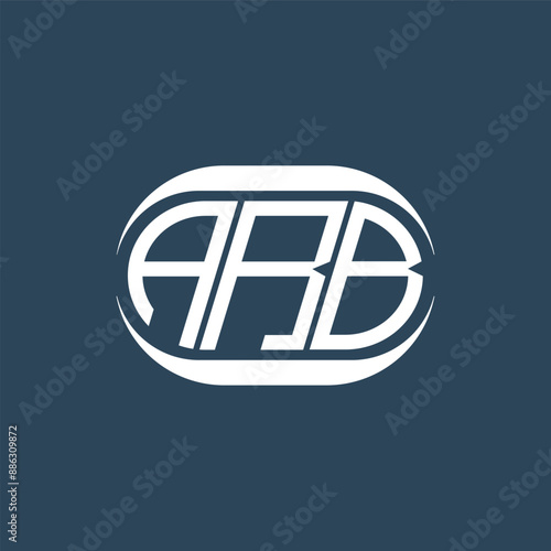 ARB abstract monogram logo design. ARB monogram unique modern flat abstract letter logo design.