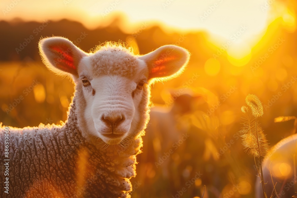 Fototapeta premium Lamb in Golden Light
