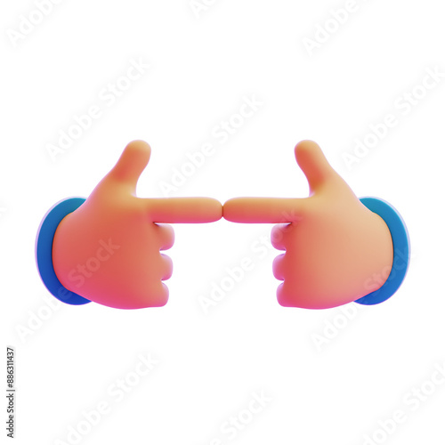 shy emotion hand gesture
