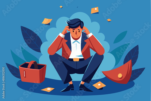 Jobless Man in Despair, Empty Pockets due to COVID-19 Economic Crisis