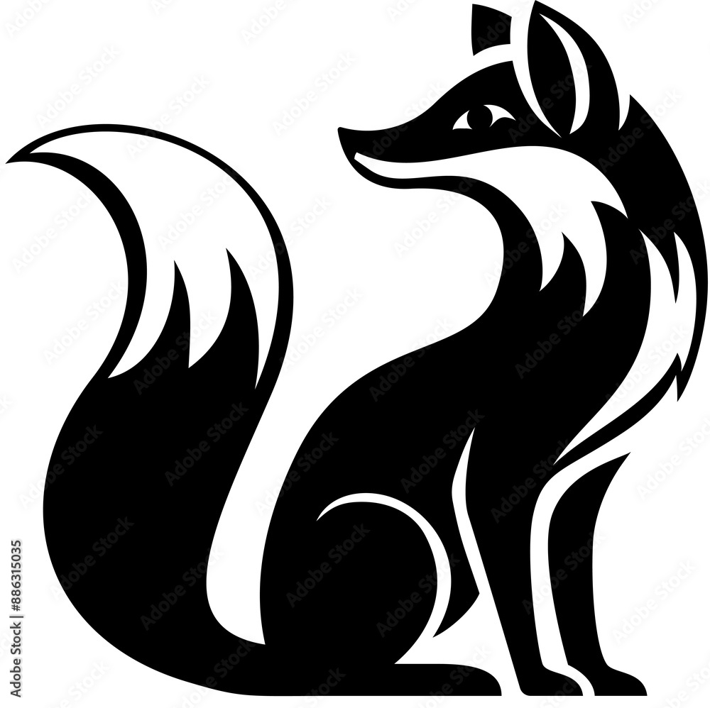 Fox Animal Design Icon Mascot Illustration Concept Fox Animal Design Icon Mascot Illustration Concept
