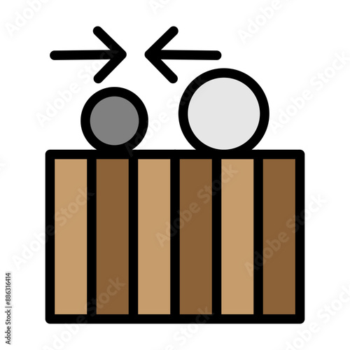 Collision Vector Filled Icon Design