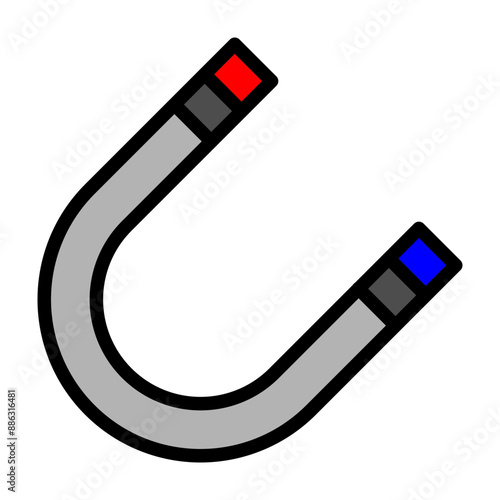 Magnetic Vector Filled Icon Design