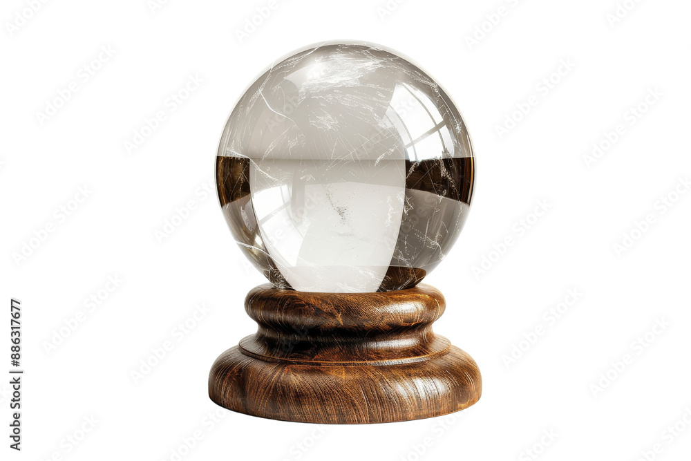 Crystal Ball on Wooden Stand Crystal Ball on Wooden Stand