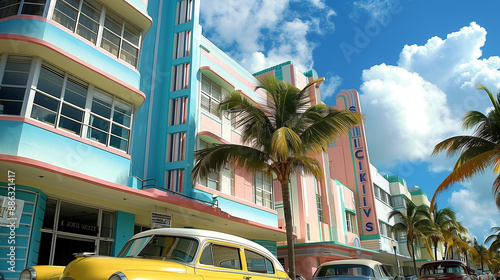 Art Deco buildings in Miami photo