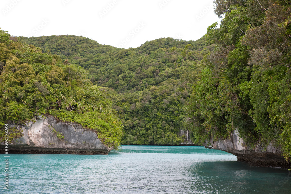 Palau landscape with sea on a cloudy autumn day Palau landscape with sea on a cloudy autumn day