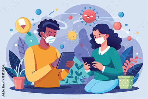 Remote Video Conferencing: Man and Woman Teammates Collaborate Using Smartphones During COVID-19 Pandemic