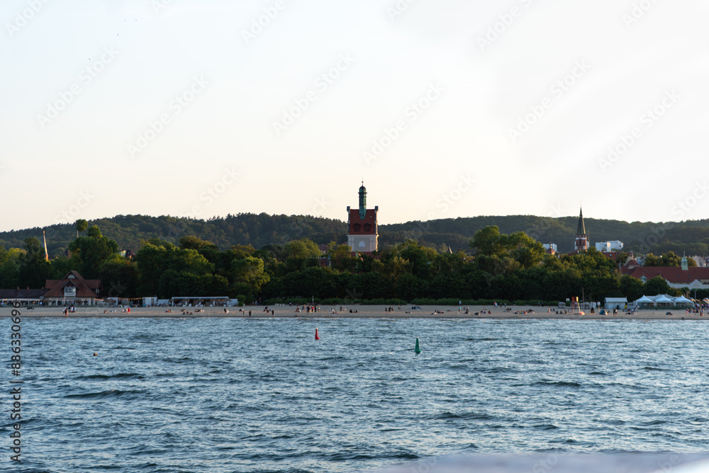Sea coast in the evening. Sea. Travel and recreation. Sea coast in the evening. Sea. Travel and recreation.