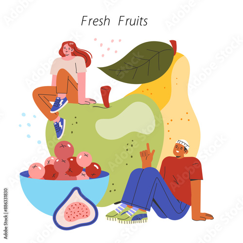 Low Histamine Diet. Flat Vector Illustration
