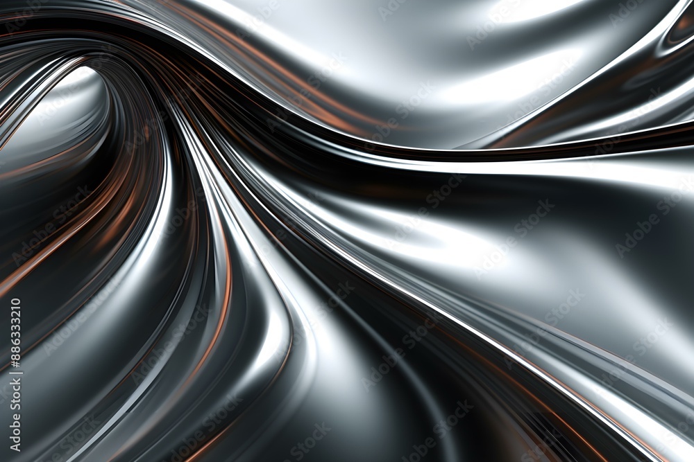 Elegant Chrome Wave Design Elegant Chrome Wave Design