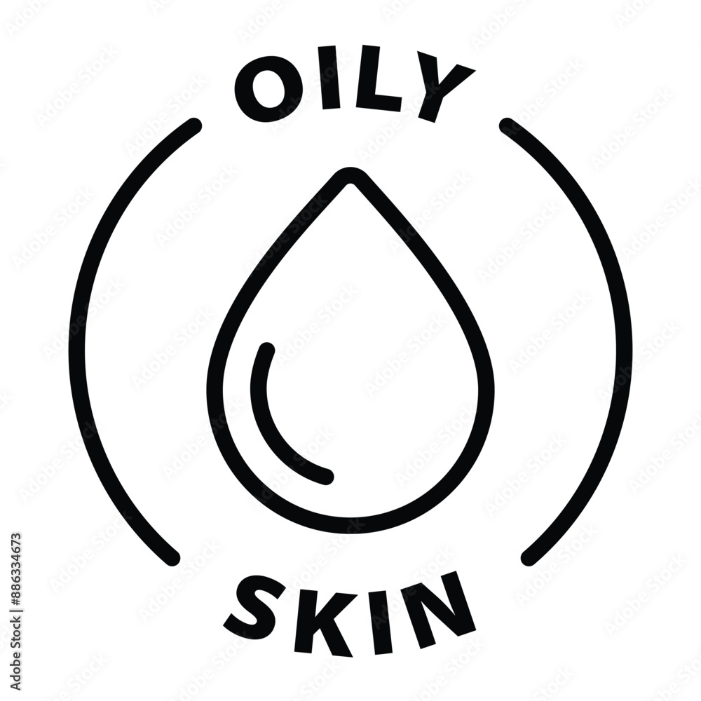 oily skin black outline icon round rounded circle badge stamp label isolated on transparent background oily skin black outline icon round rounded circle badge stamp label isolated on transparent background