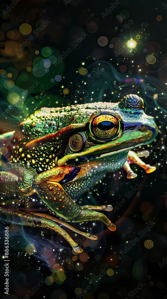 Cosmic frog sitting idely Cosmic frog sitting idely