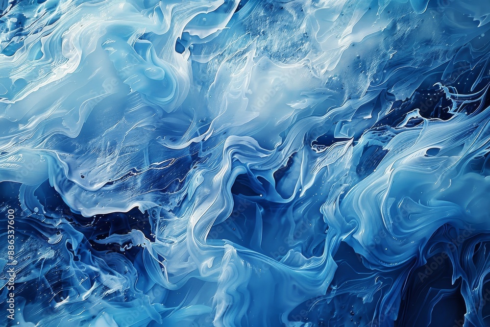 Delicate swirls of icy blue hues dancing across the canvas in an abstract representation of blue and white water, Delicate swirls of icy blue hues dancing across the canvas Delicate swirls of icy blue hues dancing across the canvas in an abstract representation of blue and white water, Delicate swirls of icy blue hues dancing across the canvas