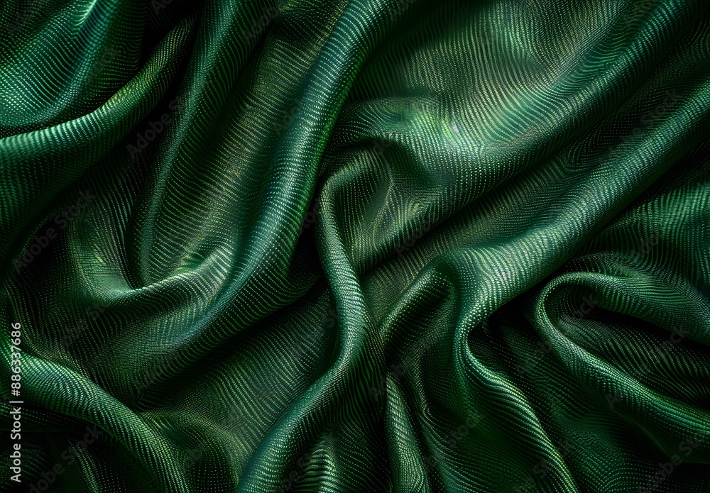 Obraz premium Ultra Realistic Green Fabric Texture Photography