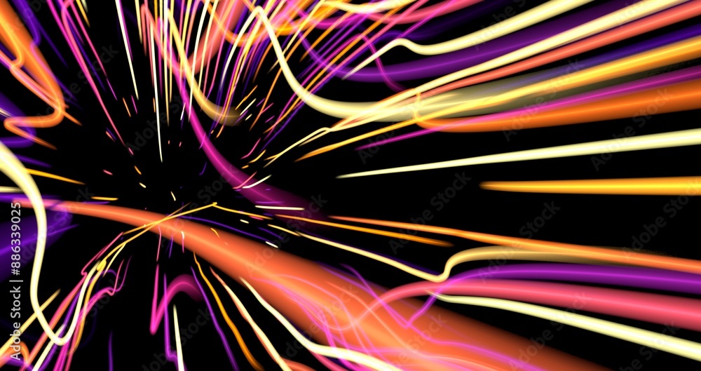 neon rays. Concept for big data, blockchain, cryptocurreny, internet, hyperspace and space travel neon rays. Concept for big data, blockchain, cryptocurreny, internet, hyperspace and space travel