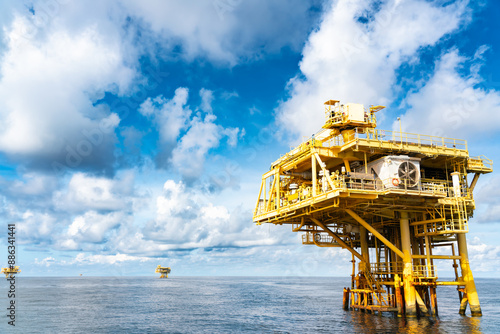 Offshore oil and gas wellhead remote platform which produced raw material for sent to onshore refinery, power generation and petrochemical industry.