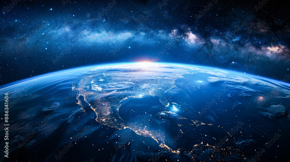 Obraz premium 宇宙から撮影した地球