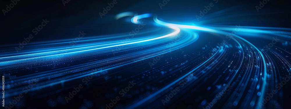 Abstract Futuristic Big Neon Wave speed dark Background.