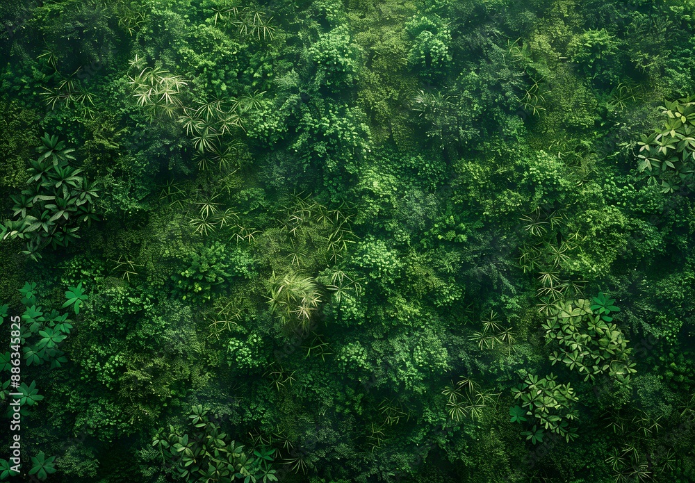 Fototapeta premium Realistic Green Moss Wall Background Texture