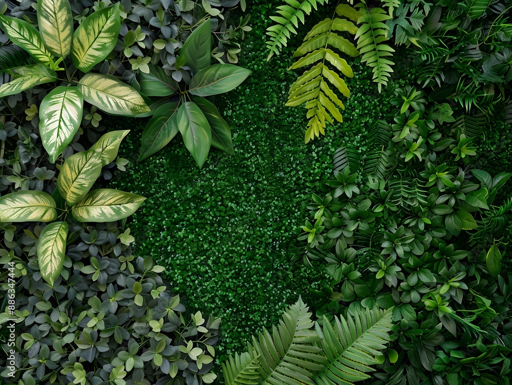 Green Artificial Plant Wall Texture Green Artificial Plant Wall Texture