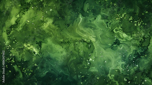 Abstract Green Watercolor Texture, Swamps Aerial View