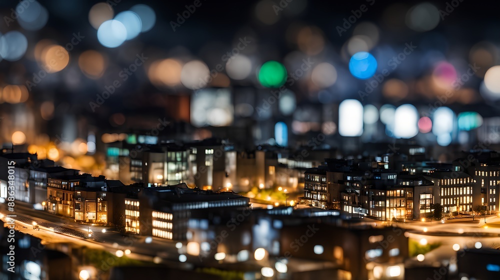 Obraz premium City lights, Generative AI