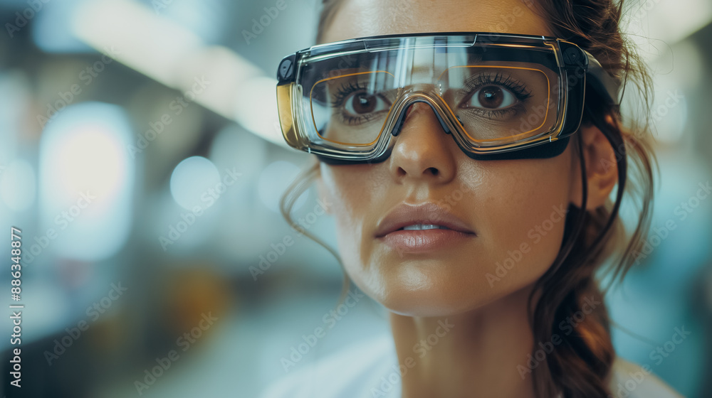 Medical professional using smart glasses for augmented reality surgery, realistic 3D models and digital transformation tools in a high-tech operating room. Medical professional using smart glasses for augmented reality surgery, realistic 3D models and digital transformation tools in a high-tech operating room.