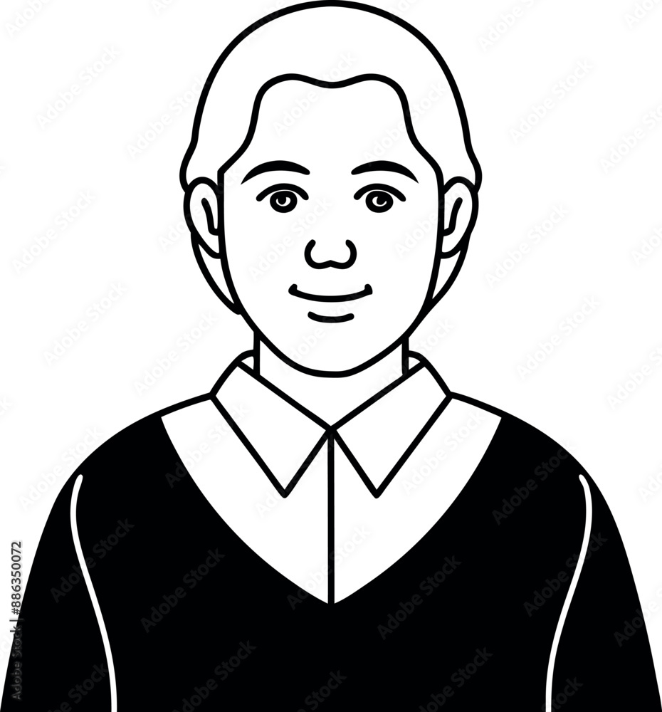 Man Face vector art illustration Man Face vector art illustration