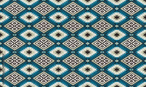 American tribal ethnic native pattern.Traditional Navajo,Aztec,Apache,Southwest and Mexican style fabric pattern.Abstract vector motifs pattern.For fabric,clothing,blanket,carpet,woven,wrap,decoration