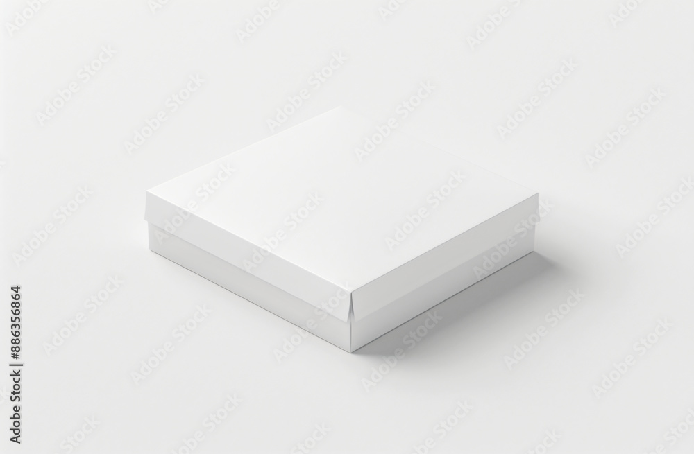 White blank canvas box mockup on white background, front view White blank canvas box mockup on white background, front view