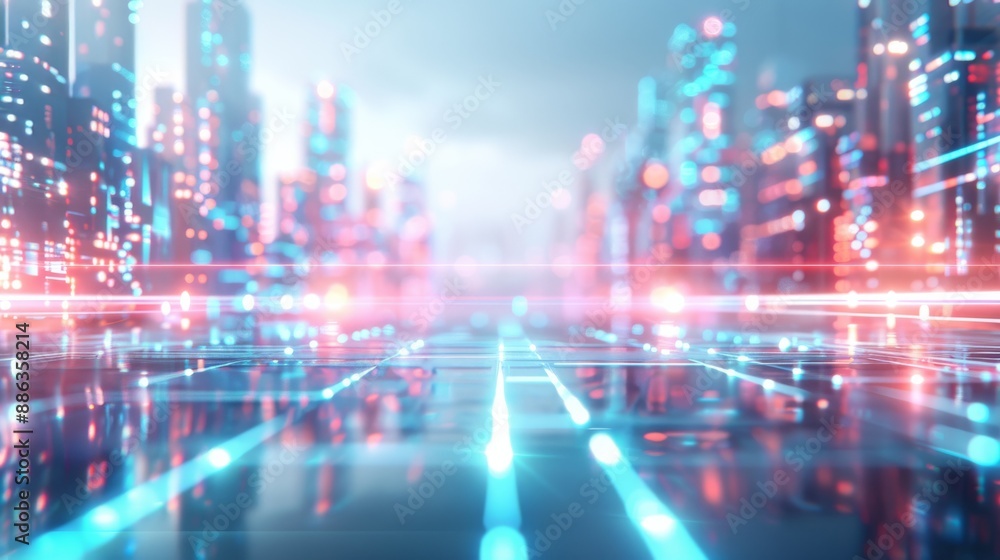 Futuristic cybercity with holographic lights, modern architecture, and glowing technology. Perfect for tech, sci-fi, and innovation themes. Futuristic cybercity with holographic lights, modern architecture, and glowing technology. Perfect for tech, sci-fi, and innovation themes.