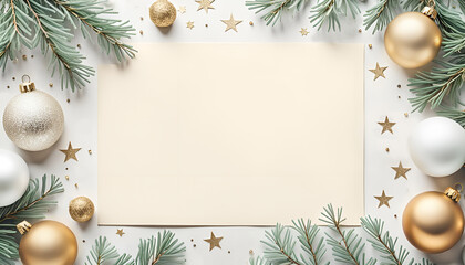 Christmas letter or card background with copy space